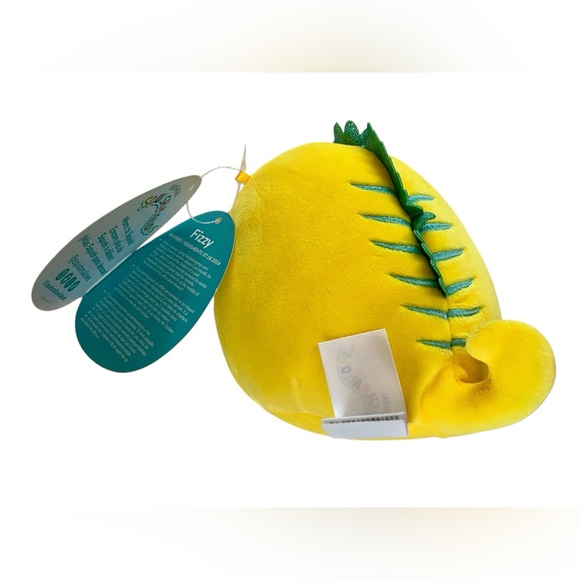 Original Squishmallows Fizzy Bright Yellow with Green Details New with Tags - Picture 5 of 12